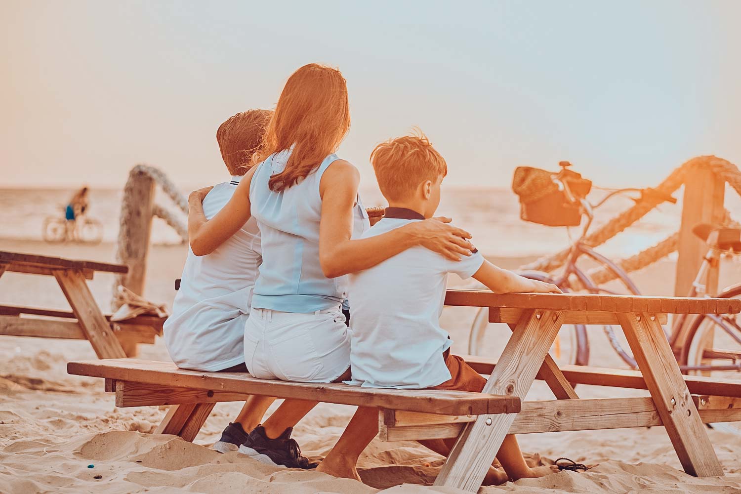 Family exploring nature together